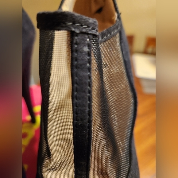 Qupid mesh and suede heels - Picture 2 of 6